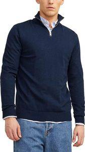 ΠΟΥΛΟΒΕΡ JACK & JONES JJEEMIL HALF ZIP 12189339 ΣΚΟΥΡΟ ΜΠΛΕ