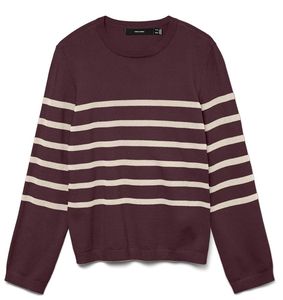 ΠΟΥΛΟΒΕΡ VERO MODA VMSABA PLAIN STRIPES 10309324 ΜΩΒ (XS) ΠΟΥΛΟΒΕΡ VERO MODA VMSABA PLAIN STRIPES 10309324 ΜΩΒ (XS)