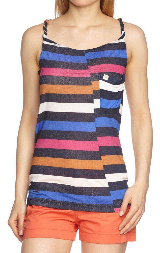 TOP RAGWEAR GAIA ΜΠΛΕ ΜΕ ΠΟΛΥΧΡΩΜΕΣ ΡΙΓΕΣ (S)