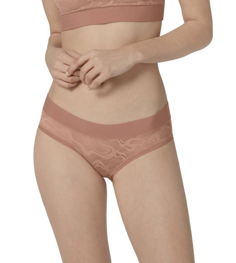 SLOGGI ΣΛΙΠΑΚΙ SLOGGI GO ALLROUND LACE HIPSTER ΣΚΟΥΡΟ ΜΠΕΖ (ONE SIZE)