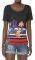 T-SHIRT DESIGUAL ENERO ����/FLORAL ����� (XL)