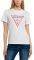 T-SHIRT GUESS USED-LOOK TRIANGLE LOGO PRINTED...