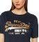 T-SHIRT SUPERDRY VL BOHO SPARKLE W1010731A ΣΚΟΥΡΟ ΜΠΛΕ (M)