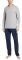 ΣΕΤ ΠΥΖΑΜΕΣ GUESS DERRICK U2BX01JR018 ΑΝΟΙΧΤΟ ΓΚΡΙ ΜΕΛΑΝΖΕ/ΜΠΛΕ (M)