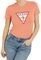 T-SHIRT GUESS TRIANGLE LOGO W1YI1BI3Z14 PEACH CORAL (M)