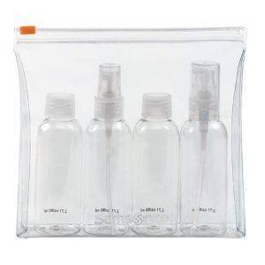 SAMSONITE CARRY-ON TOILETRY BOTTLE SET/CLEAR