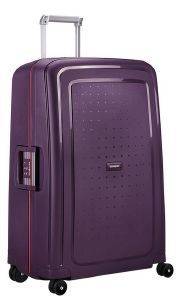 ������� SAMSONITE S\'CURE SPINNER 75/28 ��� (DARK PURPLE/RASPBERRY SORBET)