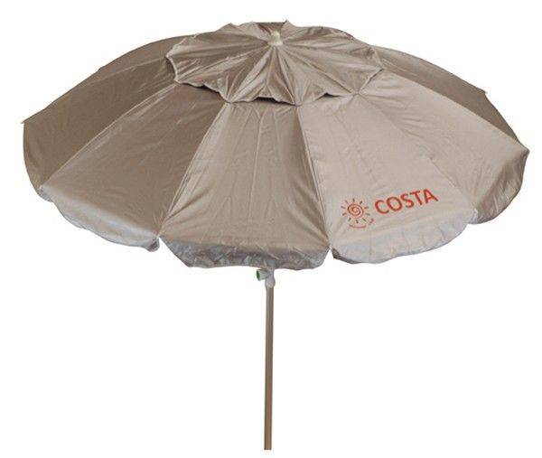 OEM ΟΜΠΡΕΛΑ ΠΑΡΑΛΙΑΣ ΑΛΟΥΜΙΝΙΟΥ COSTA 200/10 Φ200 CM ΜΠΛΕ/ΑΣΗΜΙ