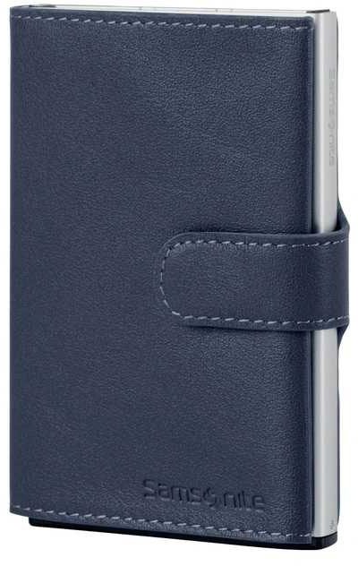 SAMSONITE ΚΑΡΤΟΘΗΚΗ SAMSONITE ALU FIT 202 SLIDE-UP WALLET BLUE