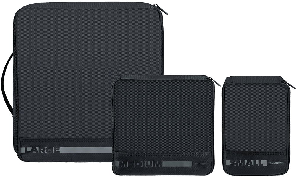 SAMSONITE ΣΕΤ 3 ΤΕΜΑΧΙΑ PACKING CUBES SAMSONITE PACK-SIZED BLACK