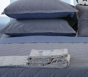 ΚΟΥΒΕΡΛΙ ΥΠΕΡΔΙΠΛΟ NEF NEF BELLEVILLE GREY/BLUE ΚΟΥΒΕΡΛΙ ΥΠΕΡΔΙΠΛΟ NEF NEF BELLEVILLE GREY/BLUE