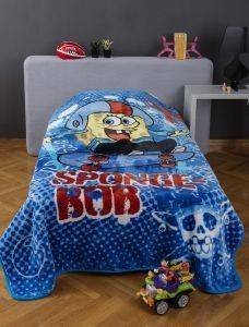 ΚΟΥΒΕΡΤΑ KENTIA ΒΕΛΟΥΤΕ 013BL SPONGE BOB 013 160X220CM ΚΟΥΒΕΡΤΑ KENTIA ΒΕΛΟΥΤΕ 013BL SPONGE BOB 013 160X220CM