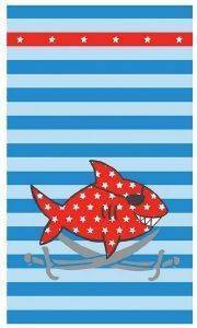 ΠΑΙΔΙΚΗ ΠΕΤΣΕΤΑ ΘΑΛΑΣΣΗΣ NEF NEF PIRATE SHARK 70X120 ΠΑΙΔΙΚΗ ΠΕΤΣΕΤΑ ΘΑΛΑΣΣΗΣ NEF NEF PIRATE SHARK 70X120