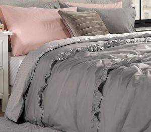 ΠΑΠΛΩΜΑΤΟΘΗΚΗ ΜΟΝΗ NEF-NEF RUFFLE GREY (160X240CM) ΠΑΠΛΩΜΑΤΟΘΗΚΗ ΜΟΝΗ NEF-NEF RUFFLE GREY (160X240CM)