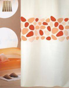 ΚΟΥΡΤΙΝΑ ΜΠΑΝΙΟΥ SAN LORENTZO PEBBLES ΠΟΡΤΟΚΑΛΙ 240X200CM ΚΟΥΡΤΙΝΑ ΜΠΑΝΙΟΥ SAN LORENTZO PEBBLES ΠΟΡΤΟΚΑΛΙ 240X200CM