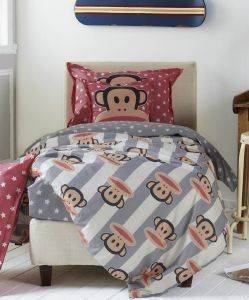 ΠΑΠΛΩΜΑ MONO KENTIA PAUL FRANK 09 ΛΕΥΚΟ ΓΚΡΙ 3ΤΜΧ MICROFIBRE 160X240CM ΠΑΠΛΩΜΑ MONO KENTIA PAUL FRANK 09 ΛΕΥΚΟ ΓΚΡΙ 3ΤΜΧ MICROFIBRE 160X240CM