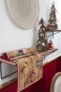 ΤΡΑΒΕΡΣΑ TEORAN GIFT ΜΠΕΖ KOKKINO 45X140CM ΤΡΑΒΕΡΣΑ TEORAN GIFT ΜΠΕΖ KOKKINO 45X140CM