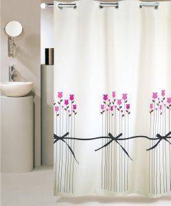 ΚΟΥΡΤΙΝΑ ΜΠΑΝΙΟΥ SAN LORENTZO BOUQUET HOOKLESS TRUCKS ΡΟΖ 180X180CM ΚΟΥΡΤΙΝΑ ΜΠΑΝΙΟΥ SAN LORENTZO BOUQUET HOOKLESS TRUCKS ΡΟΖ 180X180CM
