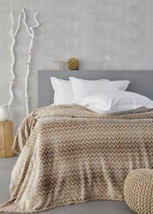   PALAMAIKI HOME FLANNE FLEECE ZIGZAG WARM GREY  160X240CM