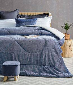 ΠΑΠΛΩΜΑ ΜΟΝΟ PALAMAIKI HOME GRIND BLUE 160X220CM ΠΑΠΛΩΜΑ ΜΟΝΟ PALAMAIKI HOME GRIND BLUE 160X220CM