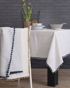 ΤΡΑΠΕΖΟΜΑΝΤΗΛΟ RYTHMOS POM POM 1 ΜΠΛΕ 140X140CM ΤΡΑΠΕΖΟΜΑΝΤΗΛΟ RYTHMOS POM POM 1 ΜΠΛΕ 140X140CM