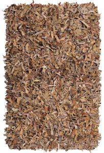   LEATHER RUGS SHAGGY 210414/13 TERRACOTTA  70X130CM