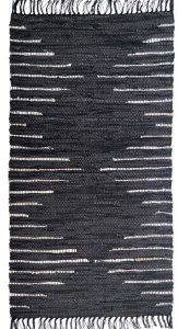 ΠΕΡΣΙΚΑ ΧΑΛΙ ΠΕΡΣΙΚΑ LEATHER RUGS ETHNIC 210414/03 BLACK SILVER 70X130CM