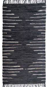   LEATHER RUGS ETHNIC 210414/03 BLACK SILVER  70X130CM
