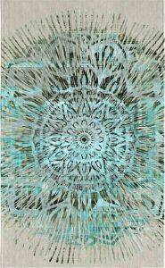   GUY LAROCHE VELOUR PRINTED 2105 AQUA 90X180CM