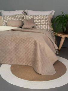 ΚΟΥΒΕΡΛΙ ΥΠΕΡΔΙΠΛΟ PALAMAIKI HOME ELWIN COLLECTION ΜΠΕΖ 230X250 CM ΚΟΥΒΕΡΛΙ ΥΠΕΡΔΙΠΛΟ PALAMAIKI HOME ELWIN COLLECTION ΜΠΕΖ 230X250 CM