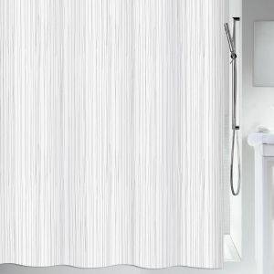 KOYΡΤΙΝΑ ΜΠΑΝΙΟΥ SPIRELLA POLYESTER RAYA ΛΕΥΚΗ 180Χ200CM