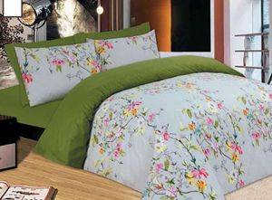 ΣΕΤ ΣΕΝΤΟΝΙΑ ΜΟΝΑ LE BLANC PREMIUM FLOWERS GREEN 170X245CM ΣΕΤ ΣΕΝΤΟΝΙΑ ΜΟΝΑ LE BLANC PREMIUM FLOWERS GREEN 170X245CM