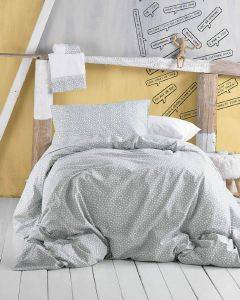RYTHMOS ΣΕΤ ΣΕΝΤΟΝΙΑ ΜΟΝΑ RYTHMOS SYMBOL CUTE ΓΚΡΙ 160X260CM