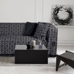 ΡΙΧΤΑΡΙ ΔΙΘΕΣΙΟ GPC POLO 3901 ΜΑΥΡΟ, ΓΚΡΙ 180Χ250CM
