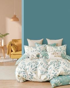 ΣΕΤ ΣΕΝΤΟΝΙΑ ΥΠΕΡΔΙΠΛΑ RYTHMOS SILKE SPIRIT ΕΚΡΟΥ,ΜΕΝΤΑ 230X260CM