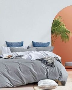 ΣΕΤ ΣΕΝΤΟΝΙΑ ΥΠΕΡΔΙΠΛΑ RYTHMOS BOLTON SPIRIT ΓΚΡΙ 230X260CM