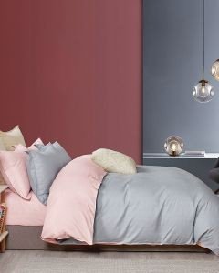 ΣΕΤ ΣΕΝΤΟΝΙΑ ΥΠΕΡΔΙΠΛΑ RYTHMOS CALLA SPIRIT ΓΚΡΙ-ΡΟΖ 230X260CM