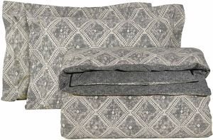 ΣΕΝΤΟΝΙΑ ΥΠΕΡΔΙΠΛΟ DAS HOME CASUAL ME ΛΑΣΤΙΧΟ 5413 ΓΚΡΙ, ΝUDE 170Χ200+35,240Χ260, 50Χ70+5CM