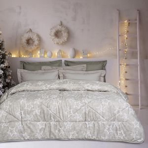 DAS HOME ΠΑΠΛΩΜΑ ΥΠΕΡΔΙΠΛΟ DAS HOME MICROFIBRE HAPPY 9610 ΓΚΡΙ ΛΕΥΚΟ 220Χ240CM