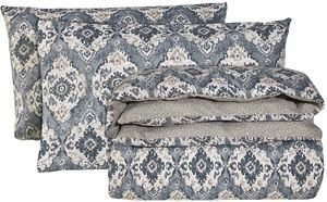 ΣΕΝΤΟΝΙΑ ΥΠΕΡΔΙΠΛΟ DAS HOME FLANNEL 9617 ΕΚΡΟΥ, ΜΠΛΕ, ΣΠΑΓΓΙ 170Χ200+35,240Χ260, 50Χ70+5C