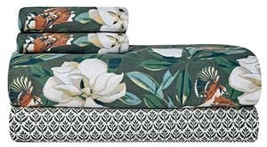 ΣΕΝΤΟΝΙΑ ΥΠΕΡΔΙΠΛΑ ΚΕΝΤΙΑ MARILOU 02 GREEN- ECRU ΣΕΤ 4 ΤΜΧ 240X270CM