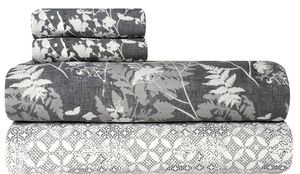 ΣΕΝΤΟΝΙΑ ΥΠΕΡΔΙΠΛΑ ΚΕΝΤΙΑ HOPE 24 DARK GREY- WHITE ΣΕΤ 4 ΤΜΧ 240X270CM