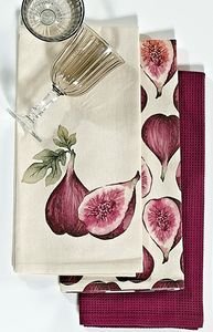 KENTIA ΣΕΤ ΠΕΤΣΕΤΕΣ ΚΟΥΖΙΝΑΣ KENTIA FAZZY 231 MAUVE- ECRU 40Χ60CM