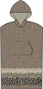 PONCHO ΘΑΛΑΣΣΗΣ PALAMAIKI HOME BEACH COLLECTION LEOPARD BROWN L/XL PONCHO ΘΑΛΑΣΣΗΣ PALAMAIKI HOME BEACH COLLECTION LEOPARD BROWN L/XL