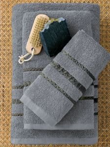 ΣΕΤ ΠΕΤΣΕΤΕΣ ΜΠΑΝΙΟΥ PALAMAIKI HOME SINA GREY 3ΤΜΧ ΣΕΤ ΠΕΤΣΕΤΕΣ ΜΠΑΝΙΟΥ PALAMAIKI HOME SINA GREY 3ΤΜΧ