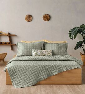 ΚΟΥΒΕΡΤΟΡΙΟ ΥΠΕΡΔΙΠΛΟ KENTIA VEGAS 2325 OLIVE GREEN (220X240CM)