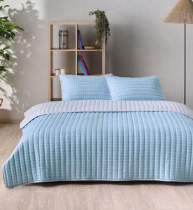 ΚΟΥΒΕΡΤΟΡΙΟ ΜΟΝΟ KENTIA ZUCCERO 01 BLUE/GREY (160X220CM)