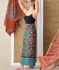 ΠΑΡΕΟ KENTIA SARONG 243 GREEN/RED/ORANGE (170X110CM) ΠΑΡΕΟ KENTIA SARONG 243 GREEN/RED/ORANGE (170X110CM)