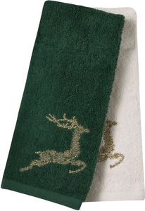 DAS HOME CHRISTMAS  0701 GREEN/IVORY 40X60CM 2