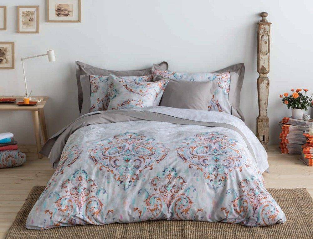 NAF NAF ΣΕΤ ΣΕΝΤΟΝΙΑ ΥΠΕΡΔΙΠΛΑ NAF NAF SATIN IZAMAL ΜΠΛΕ C.18 4ΤΜΧ 240Χ270CM
